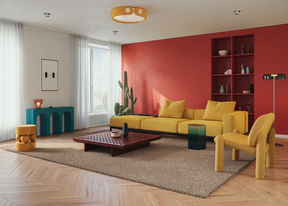 Salon contemporain lumineux